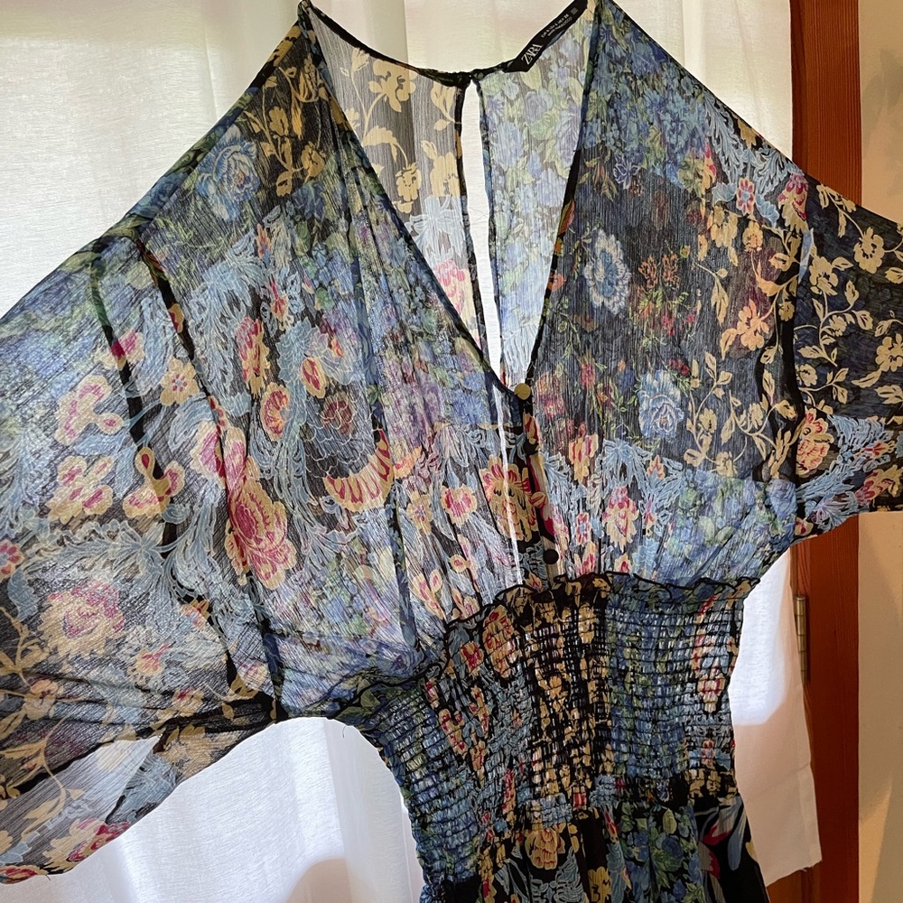 Zara Sheer Floral Romper